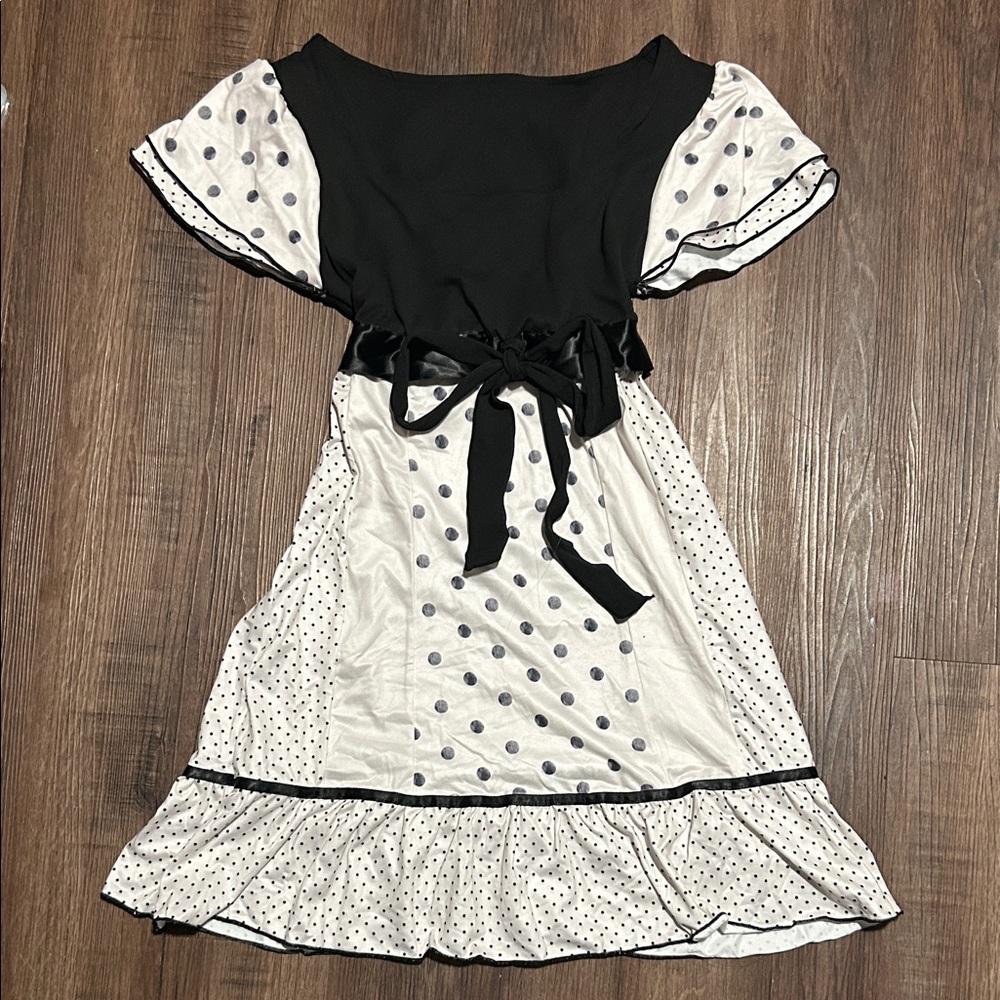Black and White Polka Dot Dress